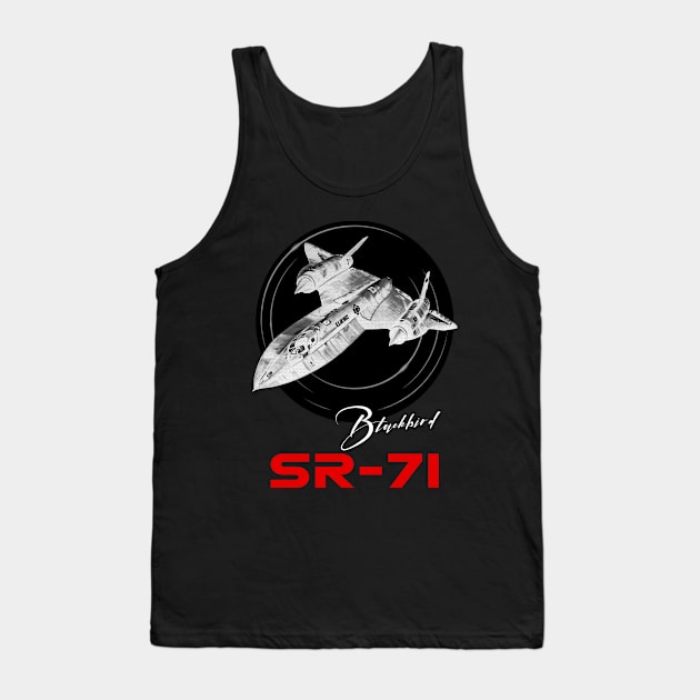 SR-71 Blackbird Us Air Force Aircraft Tank Top by aeroloversclothing